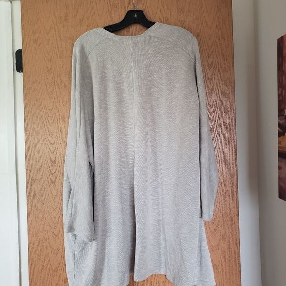 DONNI Beige One Size Cardigan Ribbed Coat Top EUC Hippie Chic Kimono - Picture 7 of 9